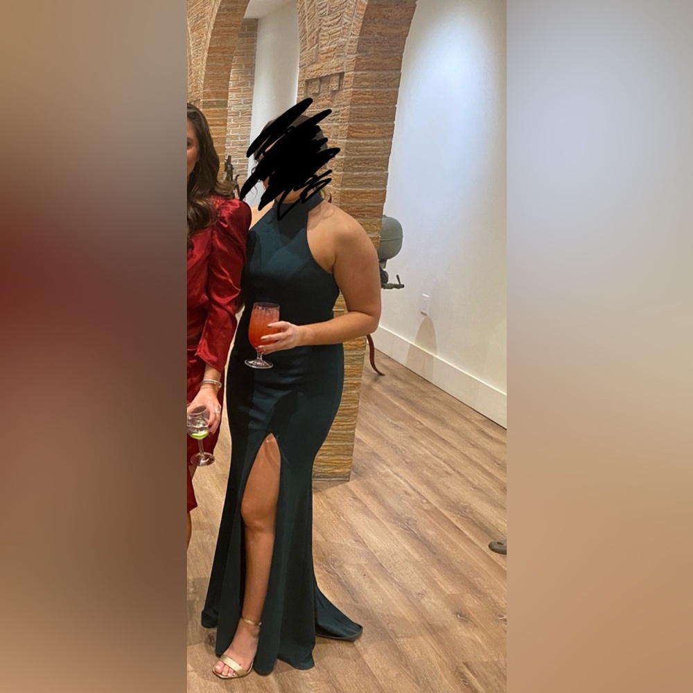 BHLDN Montreal Crepe Maxi Dress Dark Emerald